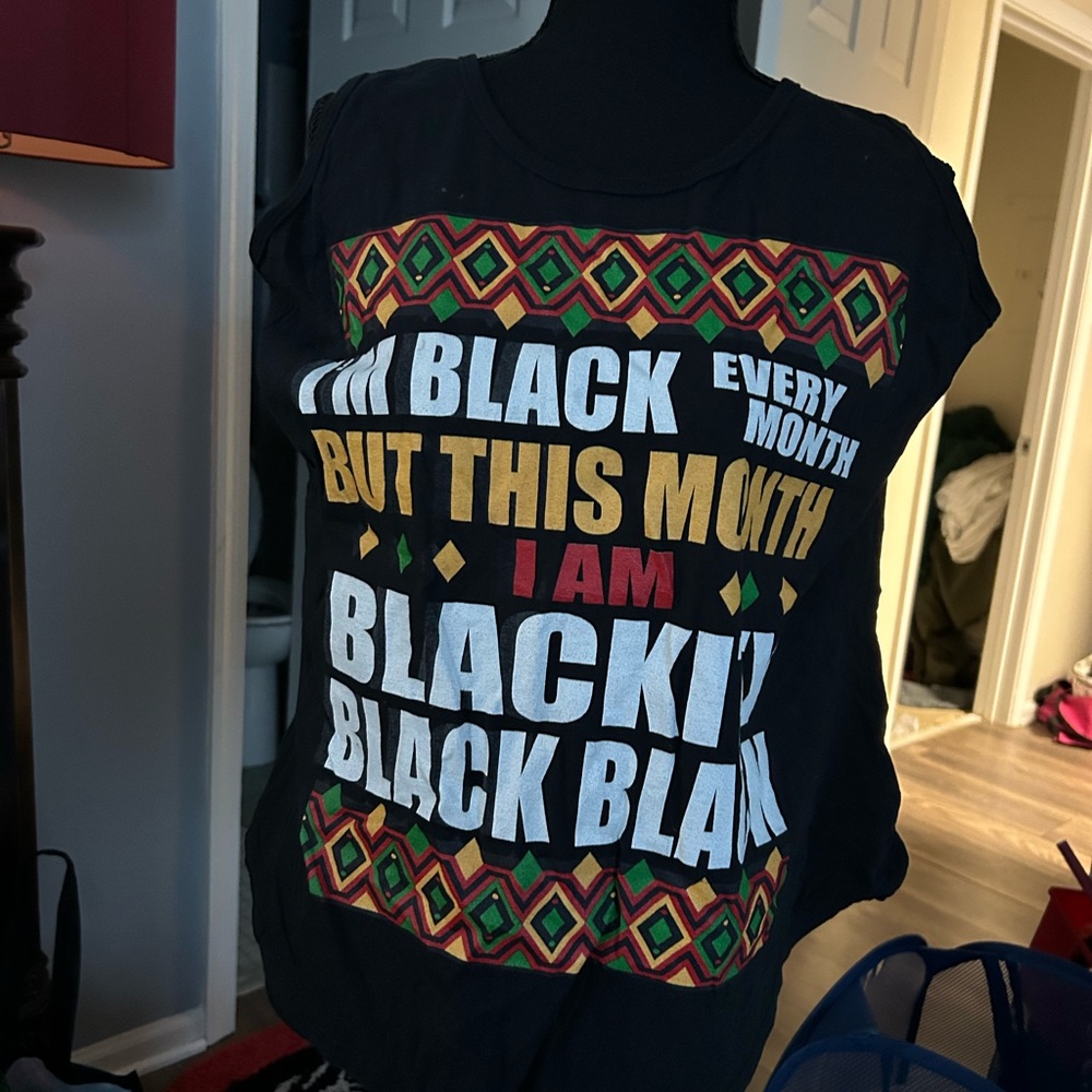 Funny black history month/kwanza themed plus size tank